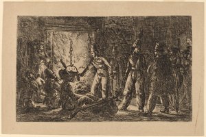 Cossacks Before a Fireplace by Gerhardus Emaus de Micault
