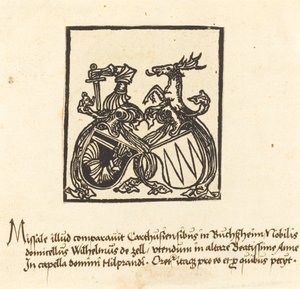 Bookplate of Wilhelm von Zell by German 15th Century