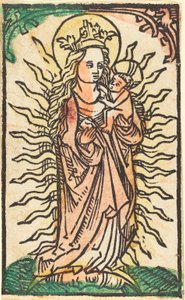 Madonna and Child in a Glory Standing on a Crescent Moon by German 15th Century