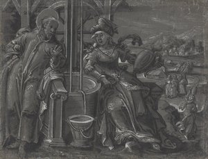 Christ and the Woman of Samaria by German 16th Century