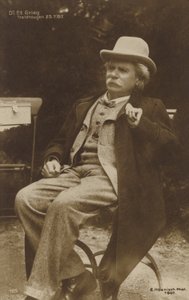 Edvard Grieg at Troldhaugen on 25 July 1907 by German Photographer