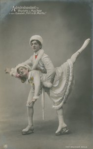 Postcard of Ice Skaters, Sent in 1913 by German Photographer