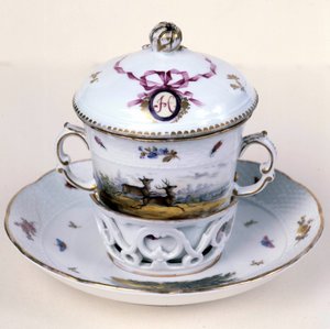 19th Century Porcelain Aspen Cup