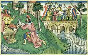 2 Kings 16:9-16 The people of Damascus are taken captive, from the Nuremberg Bible