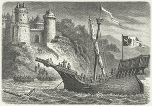 A merchant ship of the Hanseatic League by German School