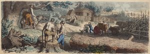 A New Settlement in the American West by German School