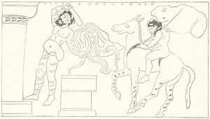 A scene from The Frogs, a play by Greek playwright Aristophanes by German School