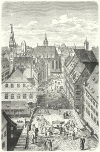 A street in Nuremberg in the 15th Century
