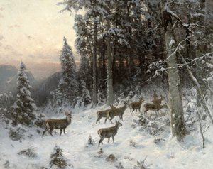 A Winter Evening in the Black Forest, c.1880
