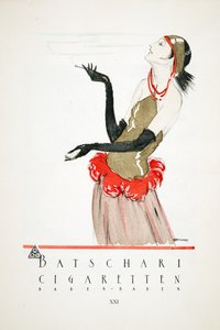 Advertisement for Batschari Cigarettes, from Styl, published 1922 by German School