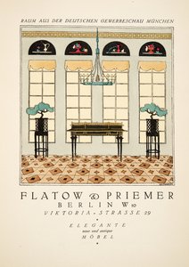 Advertisement for "Flatow & Priemer", from Styl, pub.1922 by German School