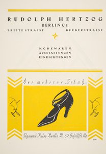 Advertisement for Rudolph Hertzog Shoes, from Styl, pub.1922