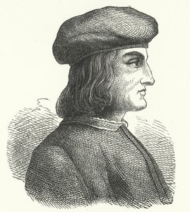 Aldus Manutius, Venetian humanist, scholar, printer and publisher (engraving) by German School
