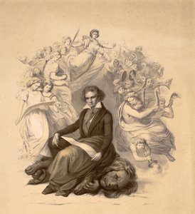 Allegorical portrait of Ludwig van Beethoven by German School