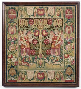Allegorical Tapestry Cushion Cover, North Germany, Probably Hamburg, c.1600-50 by German School