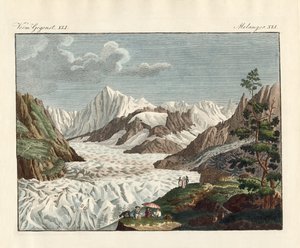 Alpine Glacier by German School
