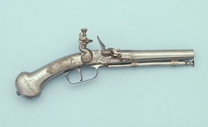An all steel flintlock pistol, Jan Cloeter a Grevenbroich by German School