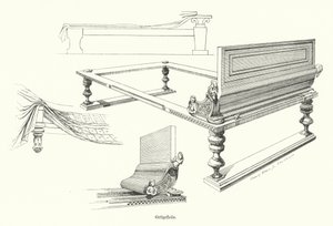 Ancient Greek bedsteads by German School