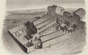 Ancient Greek houses in Moudleja, Syria (Illustration for Bilder-Atlas) by German School