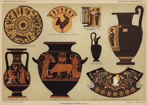 Ancient Greek Polychrome Vases by German School