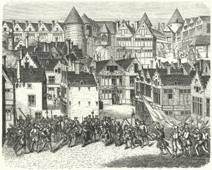 Antwerp at the time of the sack of the city by the Spanish, known as the Spanish Fury