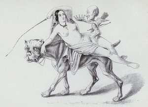 Ariadne on Bor by German School