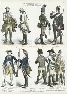 Austrian and Prussian Military Uniforms, Second Half of 18th Century