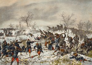Battle before Le Mans-Champagne, Franco-Prussian War, 11 January 1871