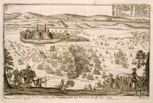 Battle near the Town of Levice in 1664, Illustration from a Book on the Ottoman Campaigns in Europe, Engraved by Paul Furst