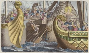 Boarding a Galley during a Sea Battle in Roman Times