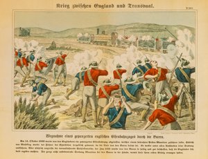 Boers Seize an Armoured English Train During the Second Boer War, Near Maseking, 14 October 1899, Published by C. Burckhardts Nachf, Weissenburg, 1899