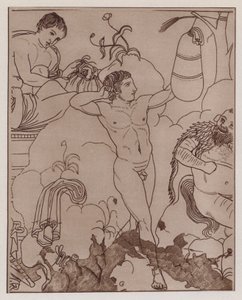 Boxer Training with a Punchbag, Ancient Greek Vase Painting
