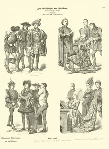 Burgundian Costumes, Mid 15th Century by German School