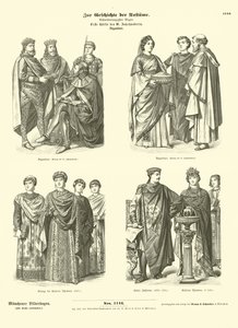 Byzantine Costumes, First Half of 6th Century by German School