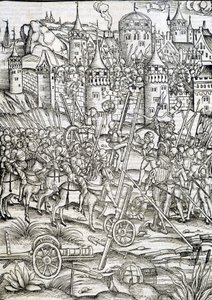 Caseau fort siege - Engraving, Germany
