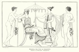 Cassandra Being Readied for Her Wedding to Bellerophon by German School