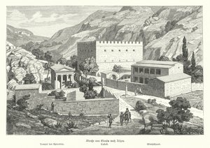 Castle on the road from Eleusis to Athens, Ancient Greece by German School