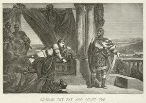 Charles the Fat and Count Odo by German School