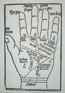 Chiromantic hand, illustration from 
