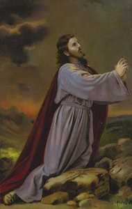 Christ kneeling by German School