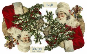 Christmas Card Depicting Father Christmas