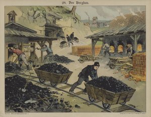Coal mine by German School