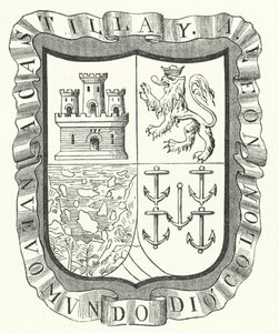 Coat of arms of Christopher Columbus (engraving) by German School