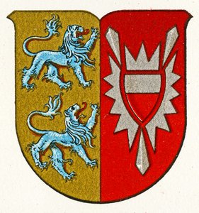 Coat of Arms of Schleswig-Holstein, c.1898 by German School