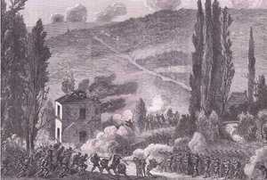 Combat at Chatillon, Cassells History of the War between France and Germany published by Cassell and Company Limited, c.1890