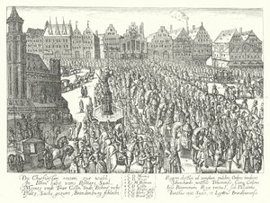 Coronation Procession of the Holy Roman Emperor Ferdinand II, Frankfurt by German School