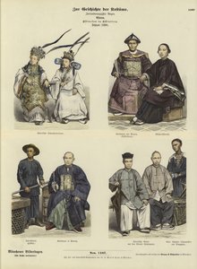 Costume of Chinese People of the East Indies, 1880 by German School