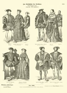 Costume of French Royalty and Nobility, 16th Century by German School
