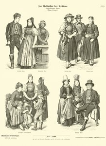 Costumes from Baden, Germany, 19th Century