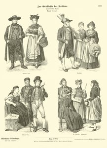 Costumes of Baden, Germany, 19th Century